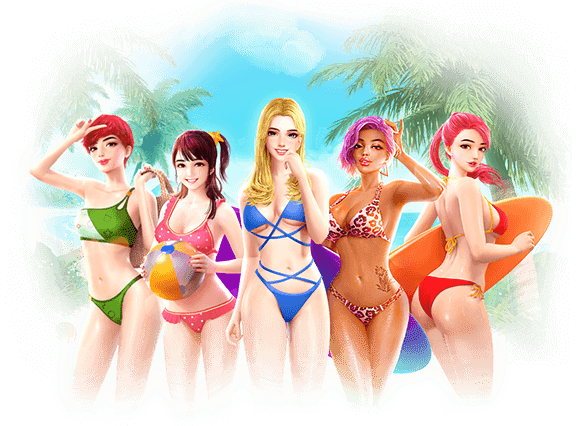 สัญลักษณ์ของเกมสล็อต Bikini Paradise
